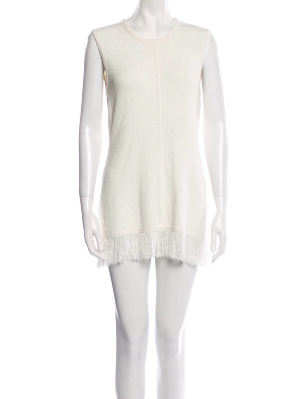 NWOT LOULOU STUDIO SILK COTTON BLEND knit mini dress with tassels SIZE S